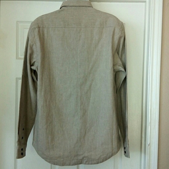 Quinn Men's Tan Shirt Size M - Picture 4 of 8